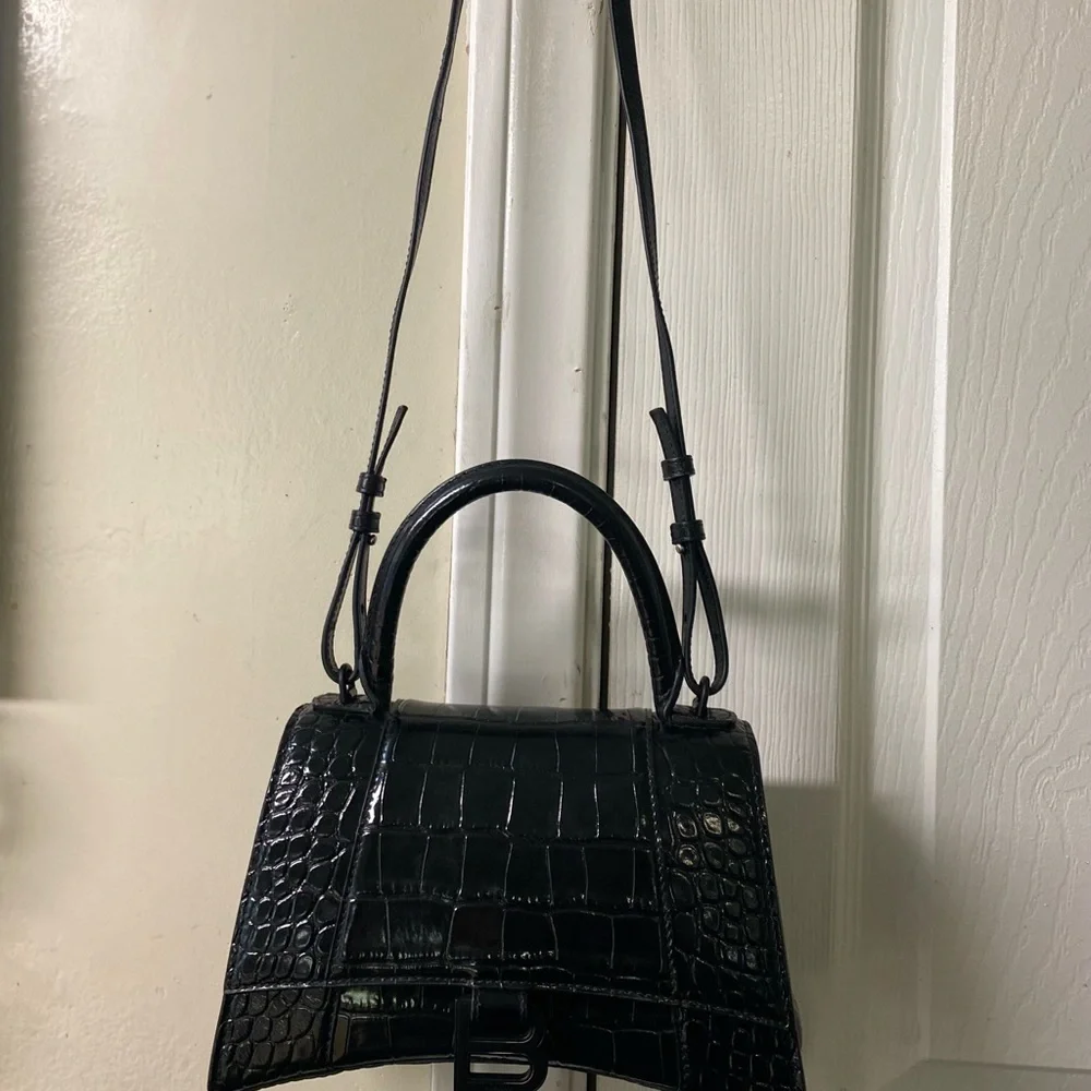 Balenciaga Hourglass small crocodile-embossed bag - Picture 5 of 6